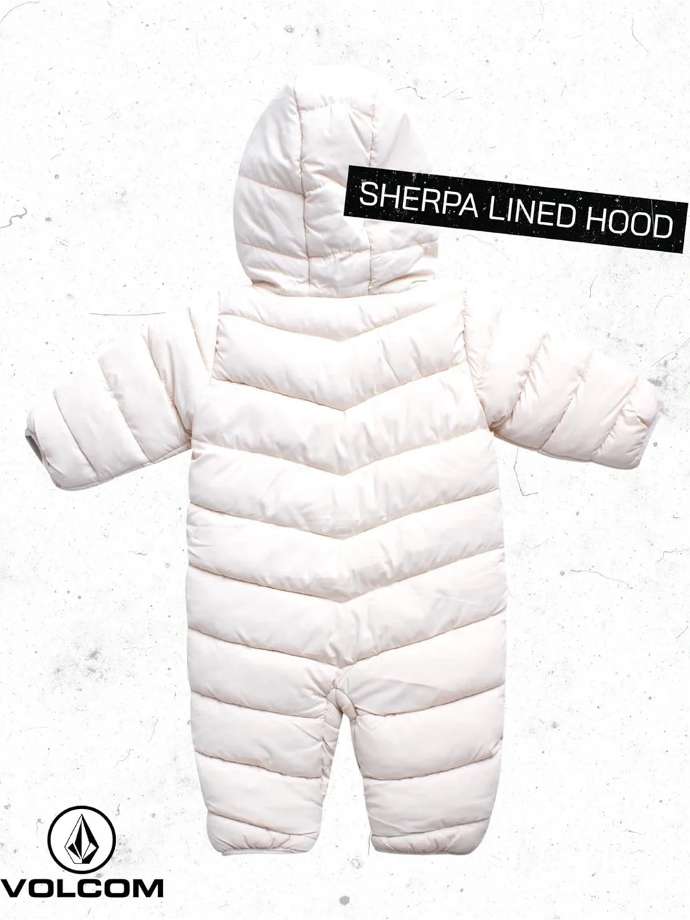 Volcom Boys Baby Snowsuit, Fleece-Lined Insulated Pram with Sherpa Hood